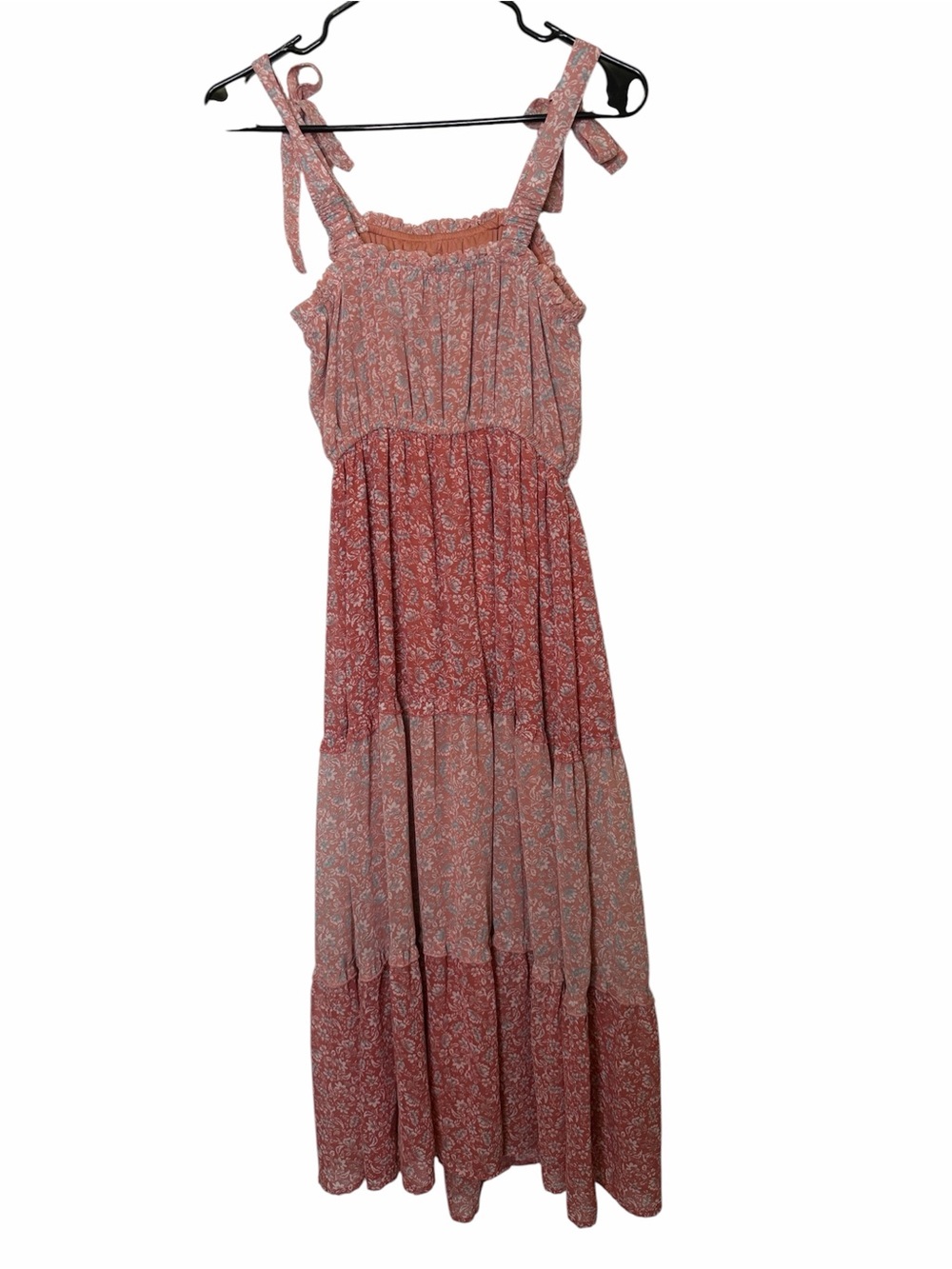 Sincerely Womens Jules Pink Floral Tiered Maxi Dress Size Medium - Picture 7 of 7